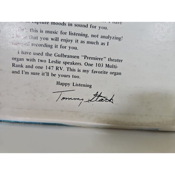 Rare Signed Tommy Stark 'Love Story' 1973 United Sound-Organ Jazz Lounge Vinyl - Picture 5 of 7